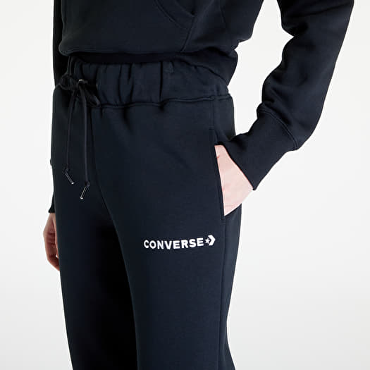 Pants and jeans Converse Wordmark Fleece Jogger Black | Queens