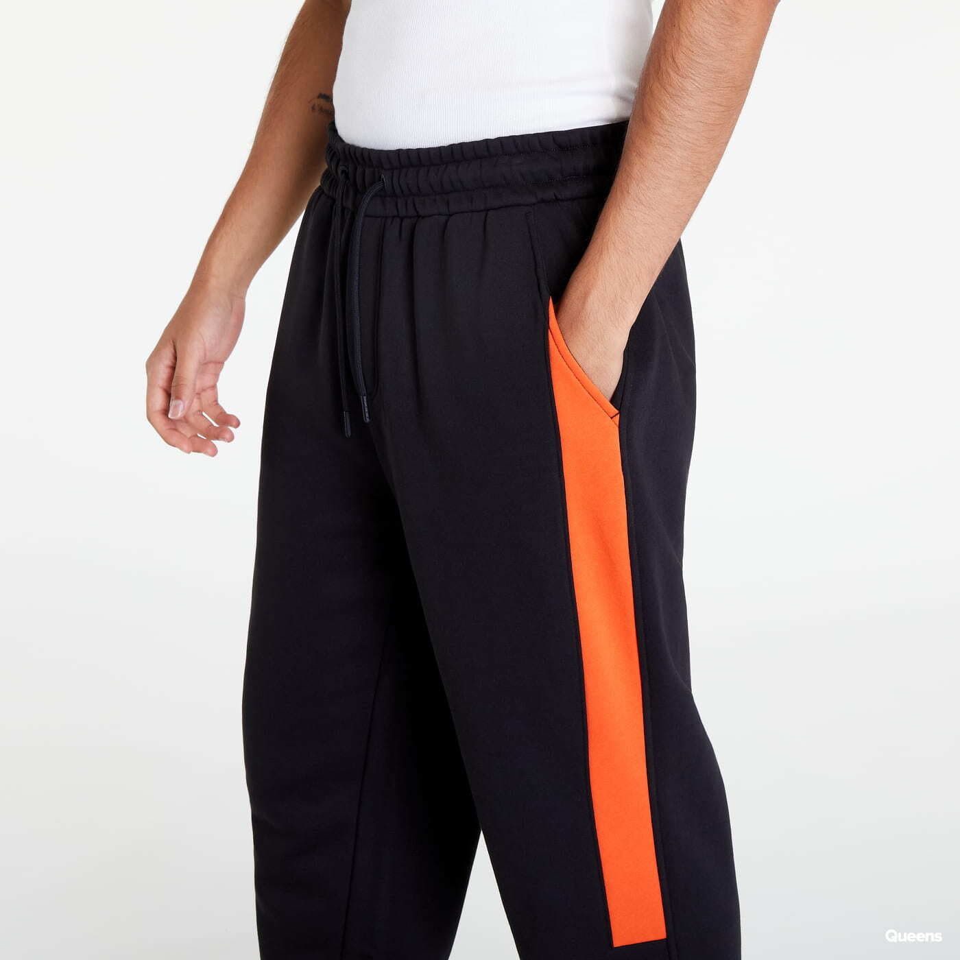 Jeans and trousers CALVIN KLEIN JEANS Relaxed Colour Block Joggers Black Coral Orange Queens