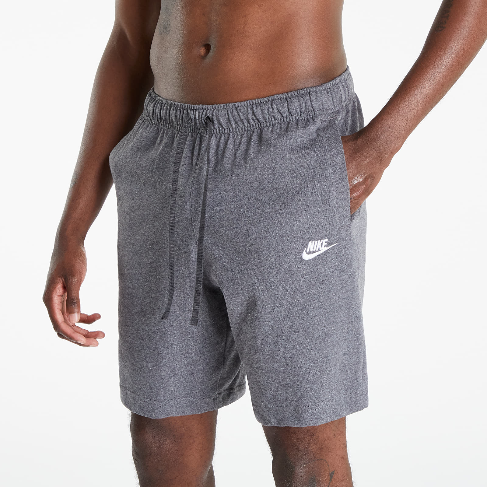 Kratke hlače Nike Sportswear Club Jersey Shorts Charcoal Heathr/ White