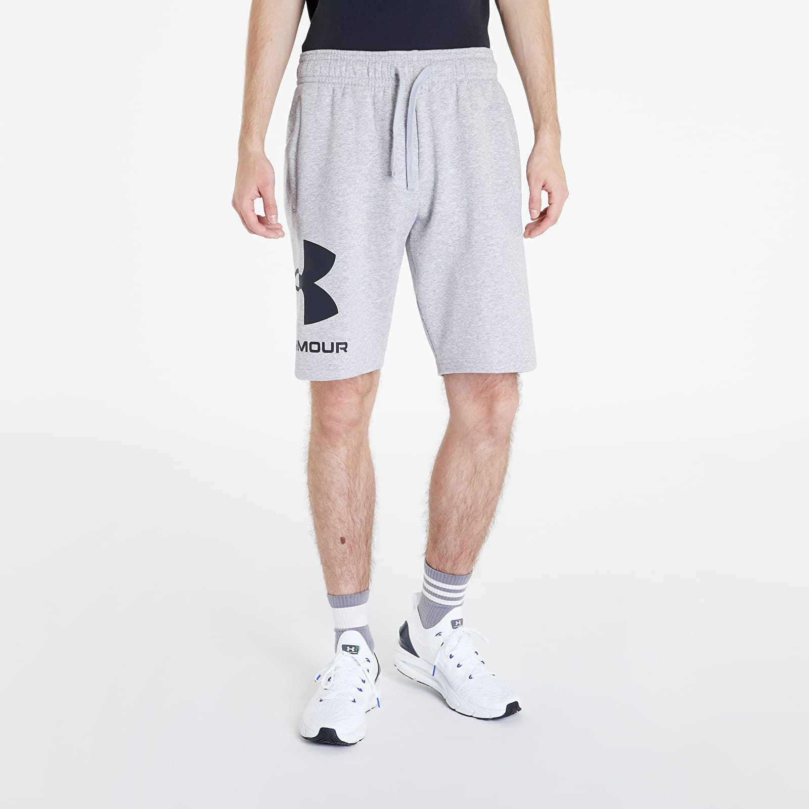 Under Armour Under Armour Rival Fleece Big Logo Shorts Gray/ Black