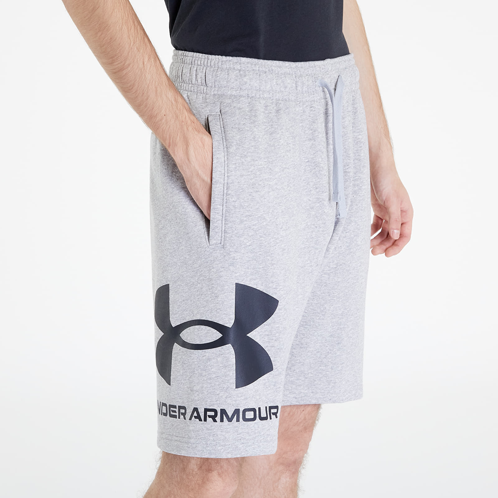 Pantalones cortos Under Armour Under Armour Rival Fleece Big Logo Shorts Gray/ Black
