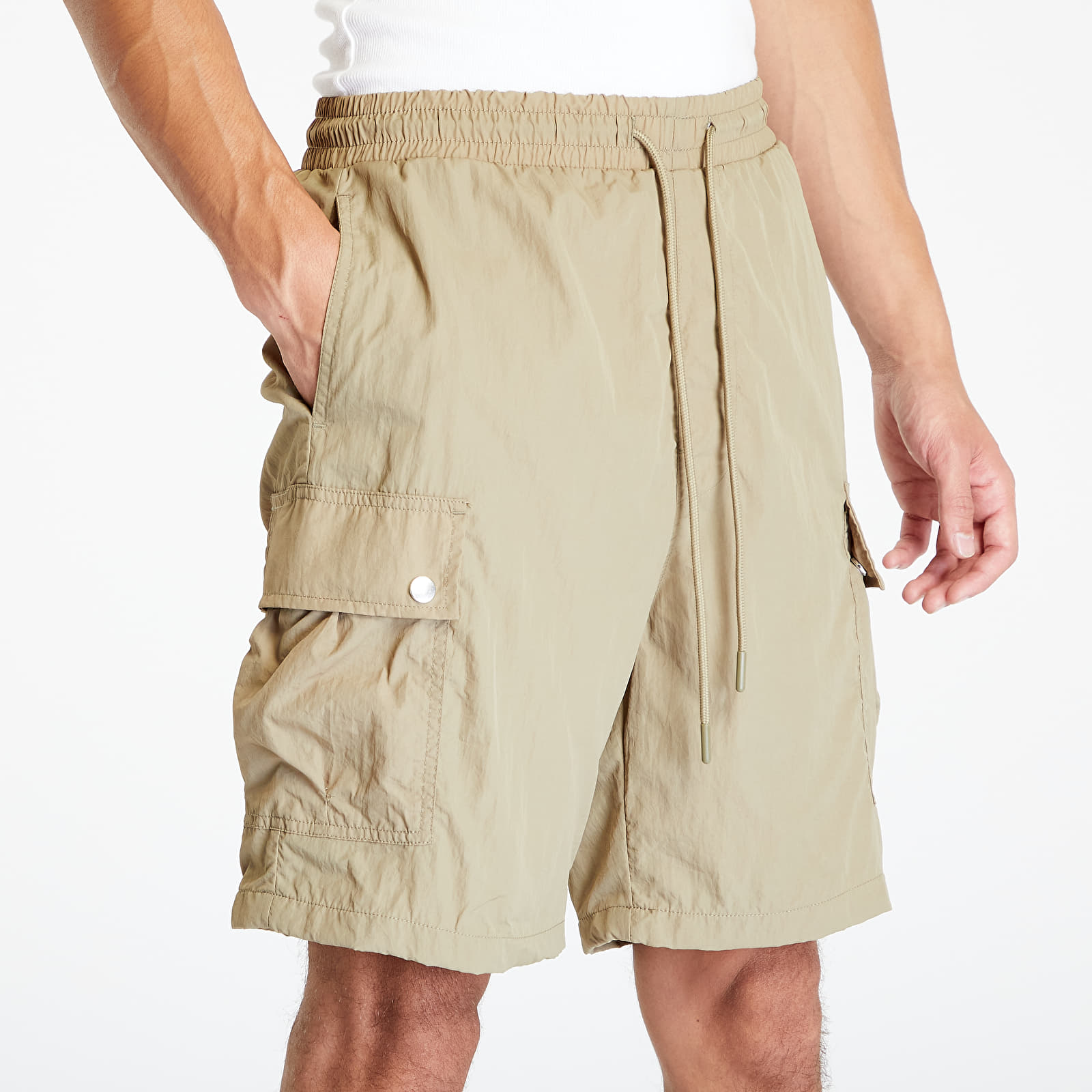 Shorts Urban Classics Nylon Cargo Shorts Khaki