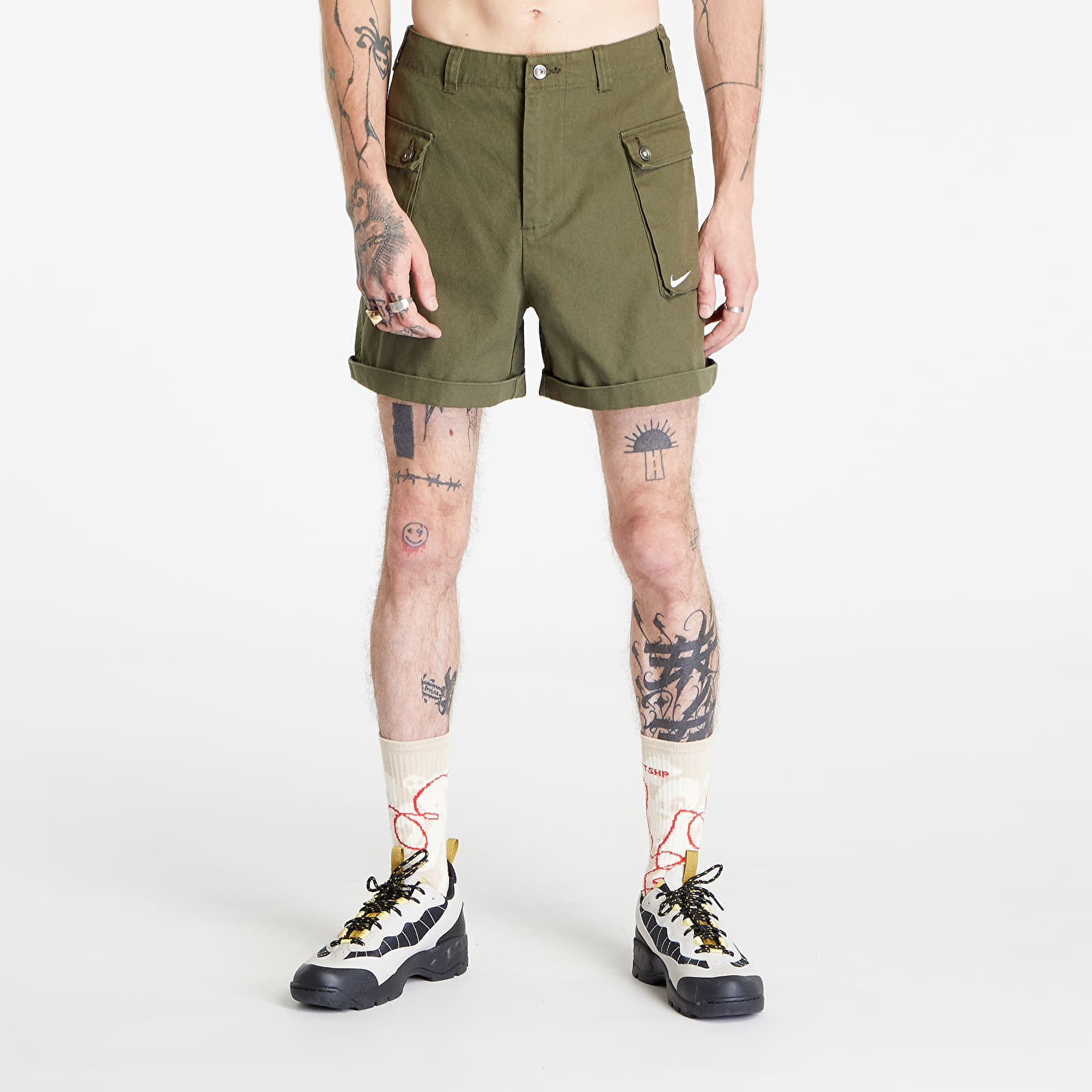 Shorts Nike Life Men's Woven Cargo Shorts Cargo Khaki/ White