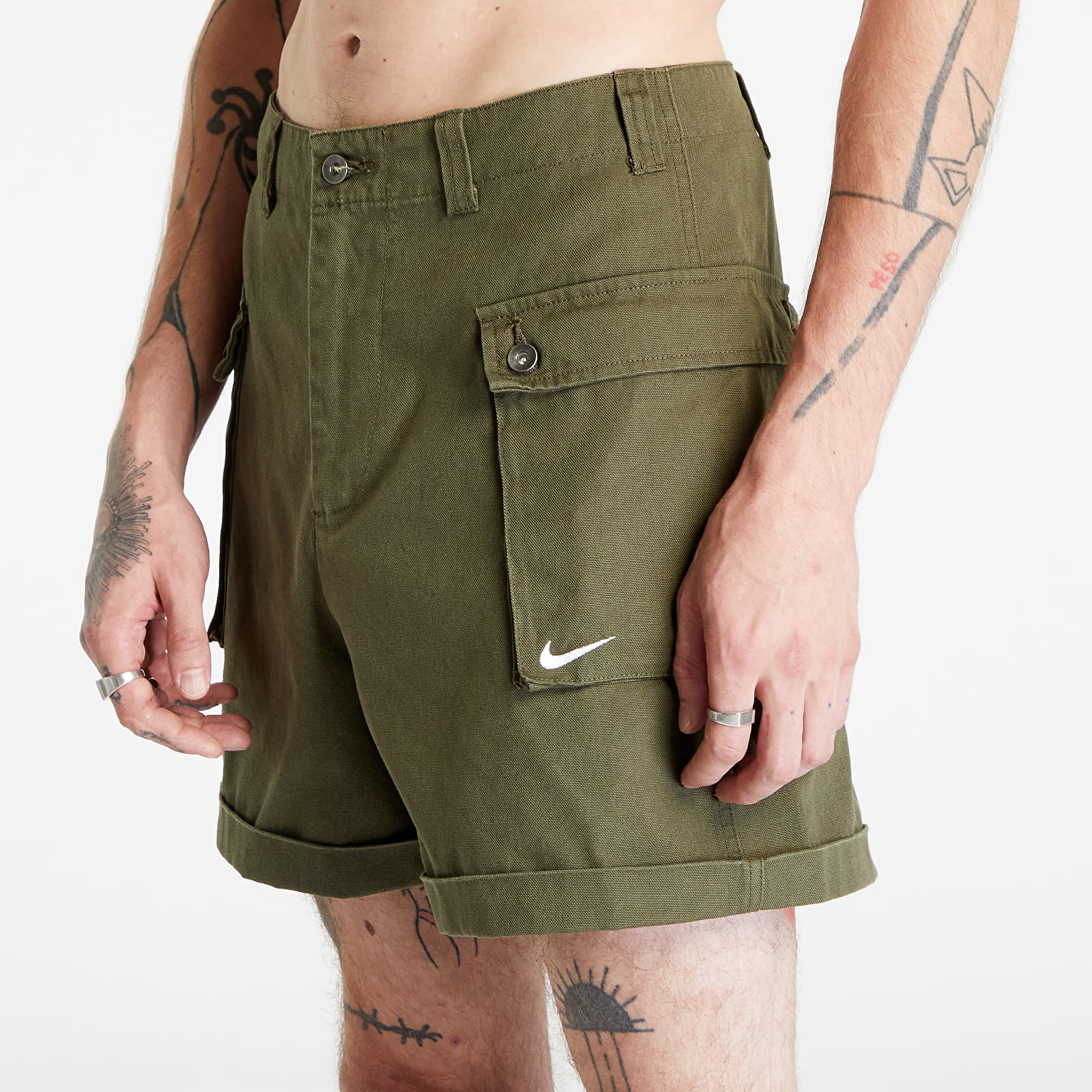 Shorts Nike Life Men's Woven Cargo Shorts Cargo Khaki/ White