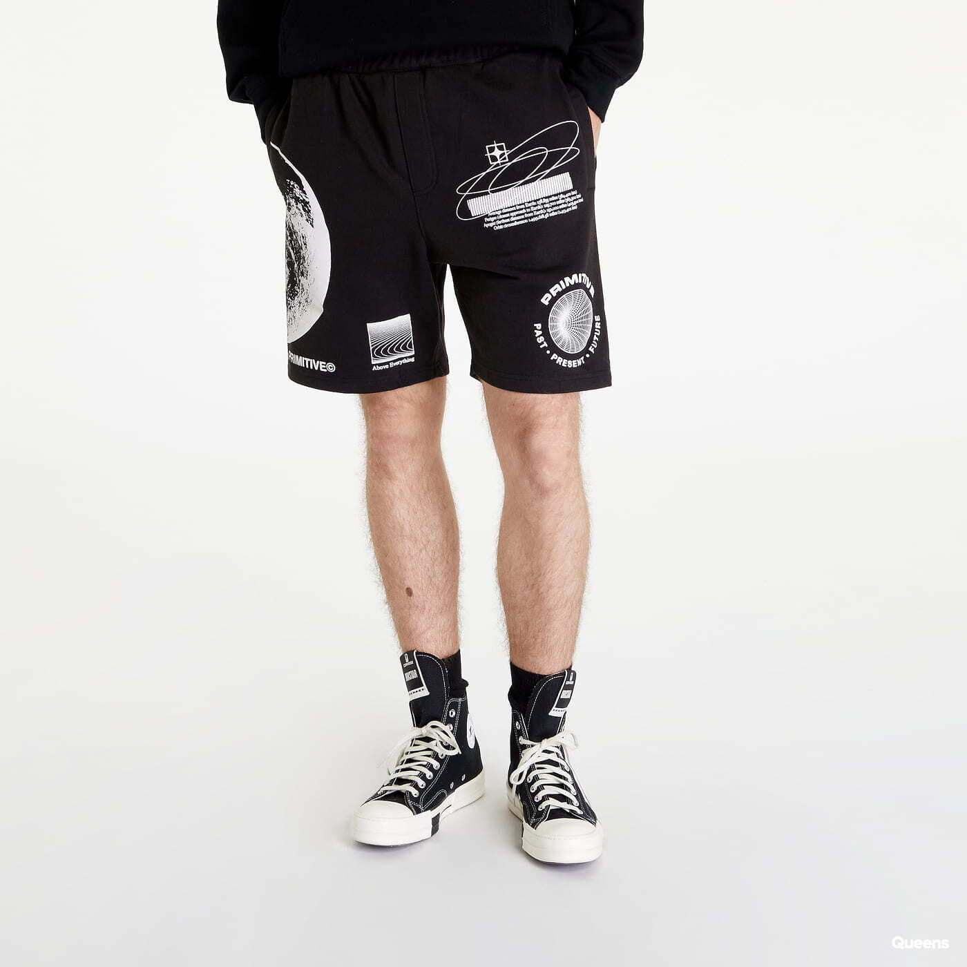 Šortky Primitive Moon Fleece Shorts Black