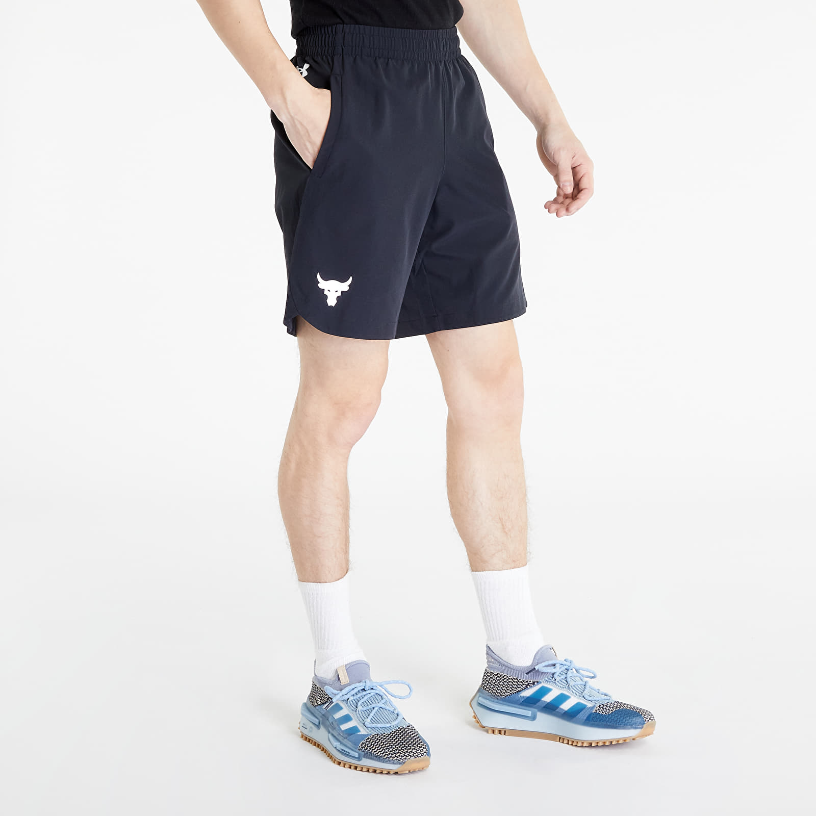 Pantalones cortos Under Armour Project Rock Woven Shorts Black/ White