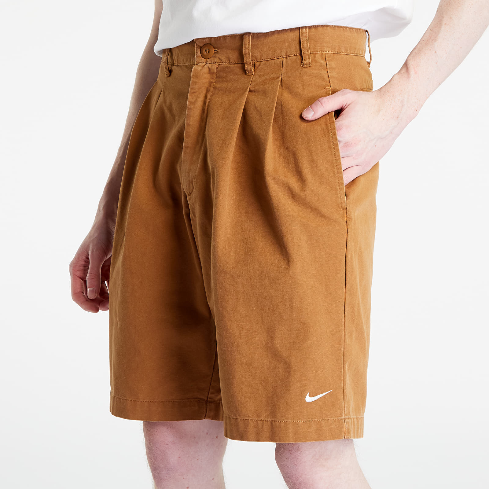Shorts Nike Life Men's Pleated Chino Shorts Ale Brown/ White