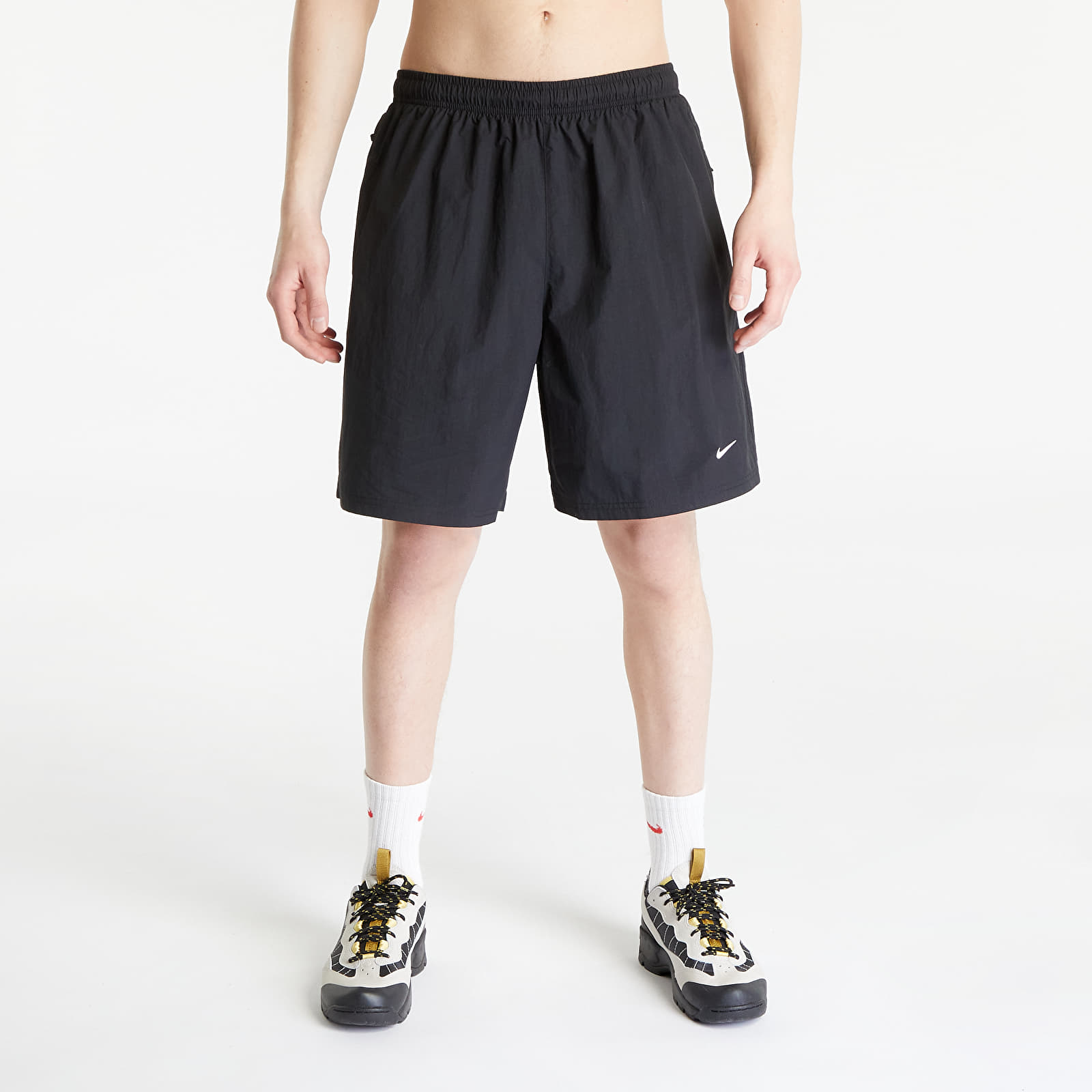 Pantaloni scurți Nike Solo Swoosh Men's Woven Shorts Black/ White