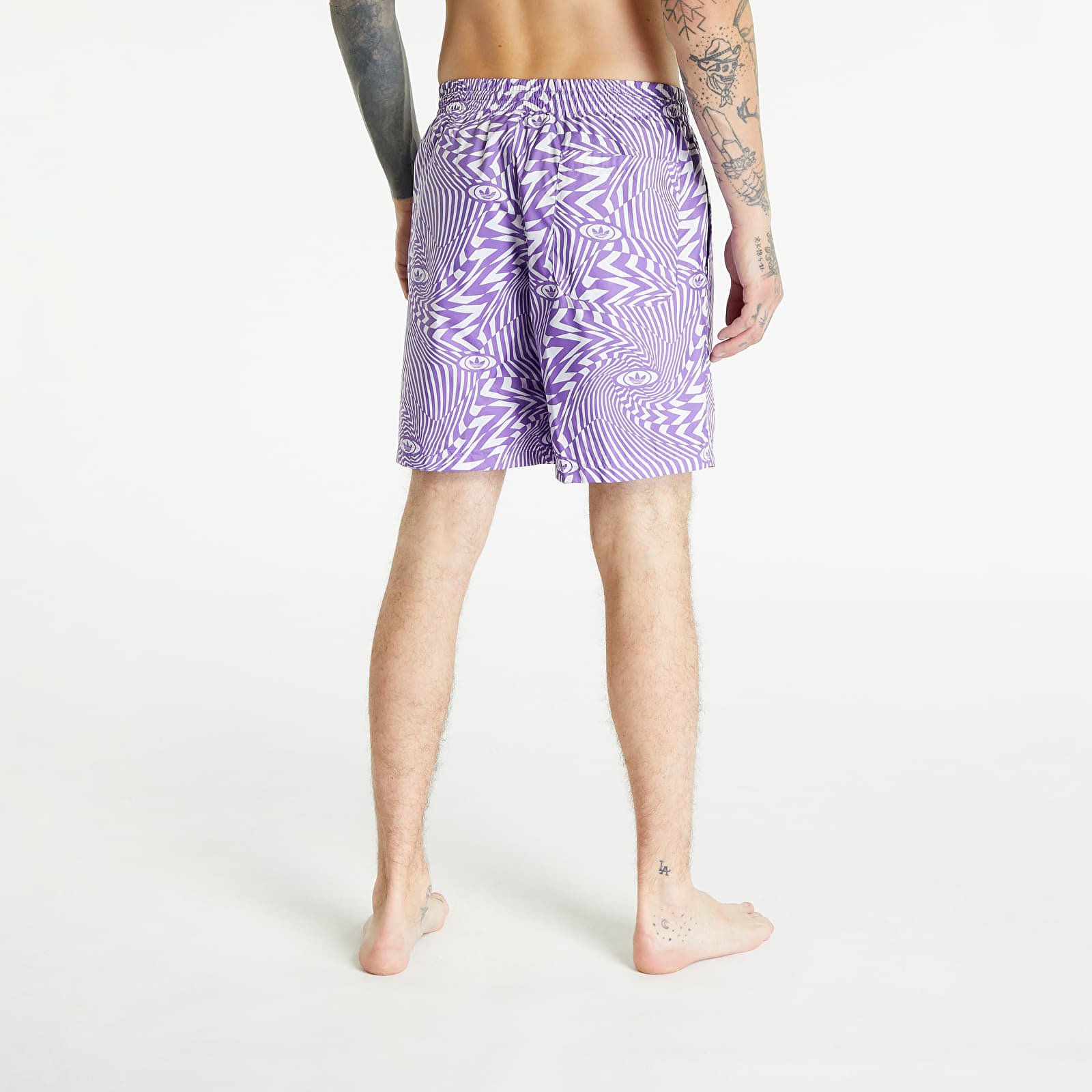 Къси панталони adidas Originals Rekive Allover Print Short White/ Purple Rush