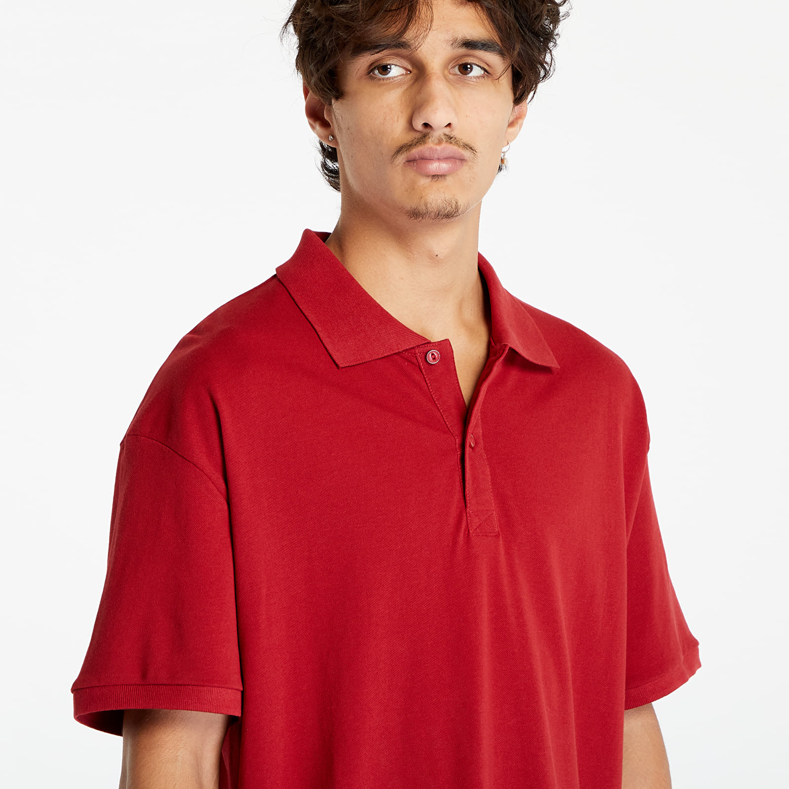T-shirts Urban Classics Oversized Polo Brickred