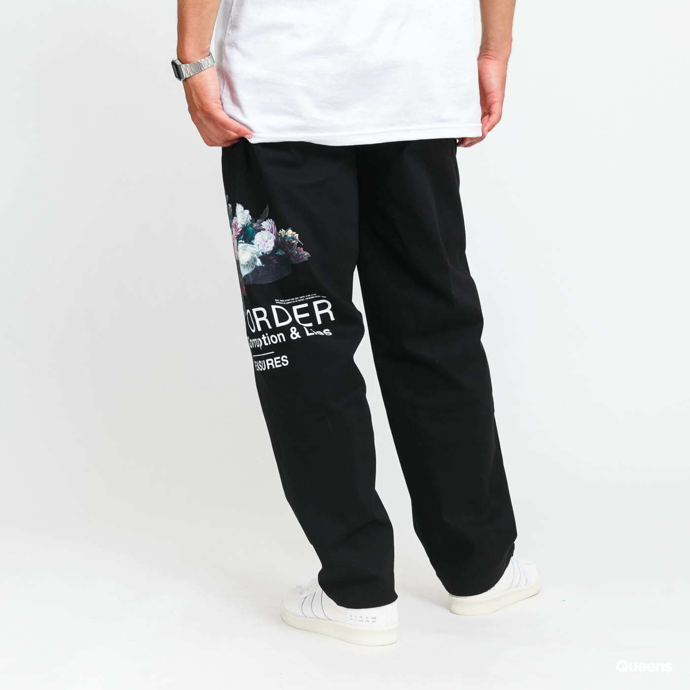 Kalhoty PLEASURES Power Beach Pant Black