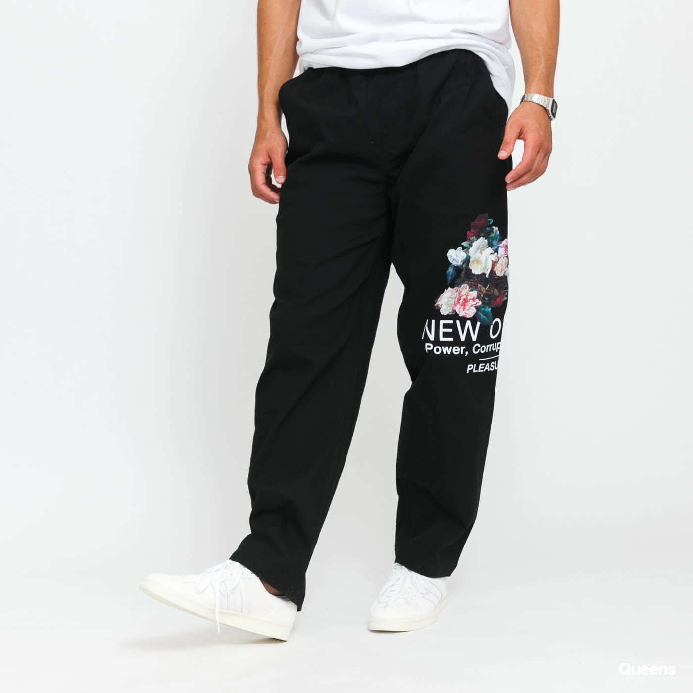Kalhoty PLEASURES Power Beach Pant Black