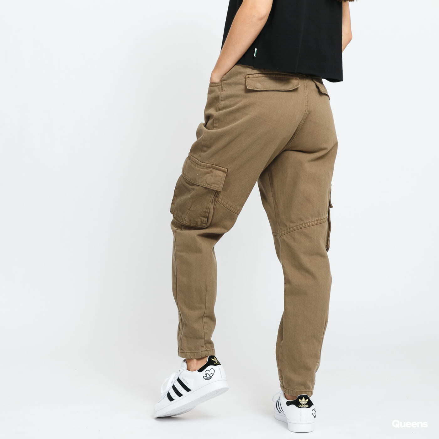 Cargo Hosen Urban Classics Ladies Ballon Fit Cargo Twill Pants Green