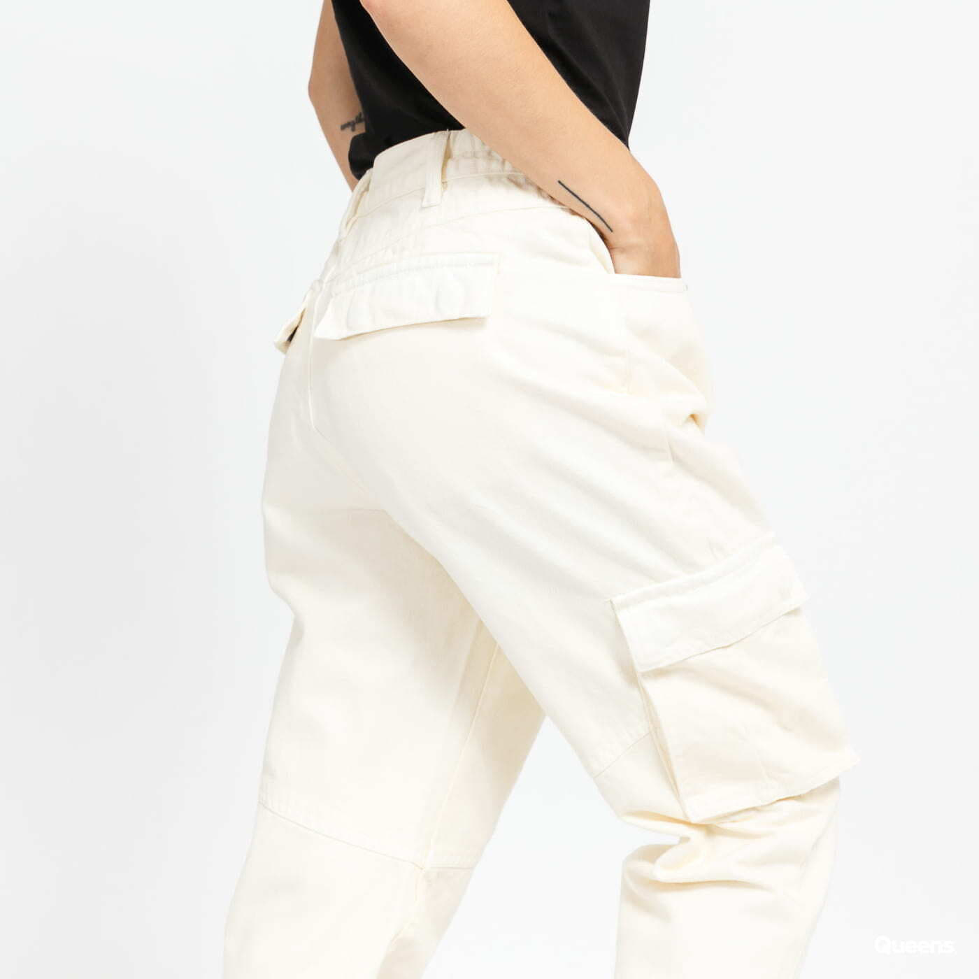 Cargo nohavice Urban Classics Ladies Ballon Fit Cargo Twill Pants Creamy