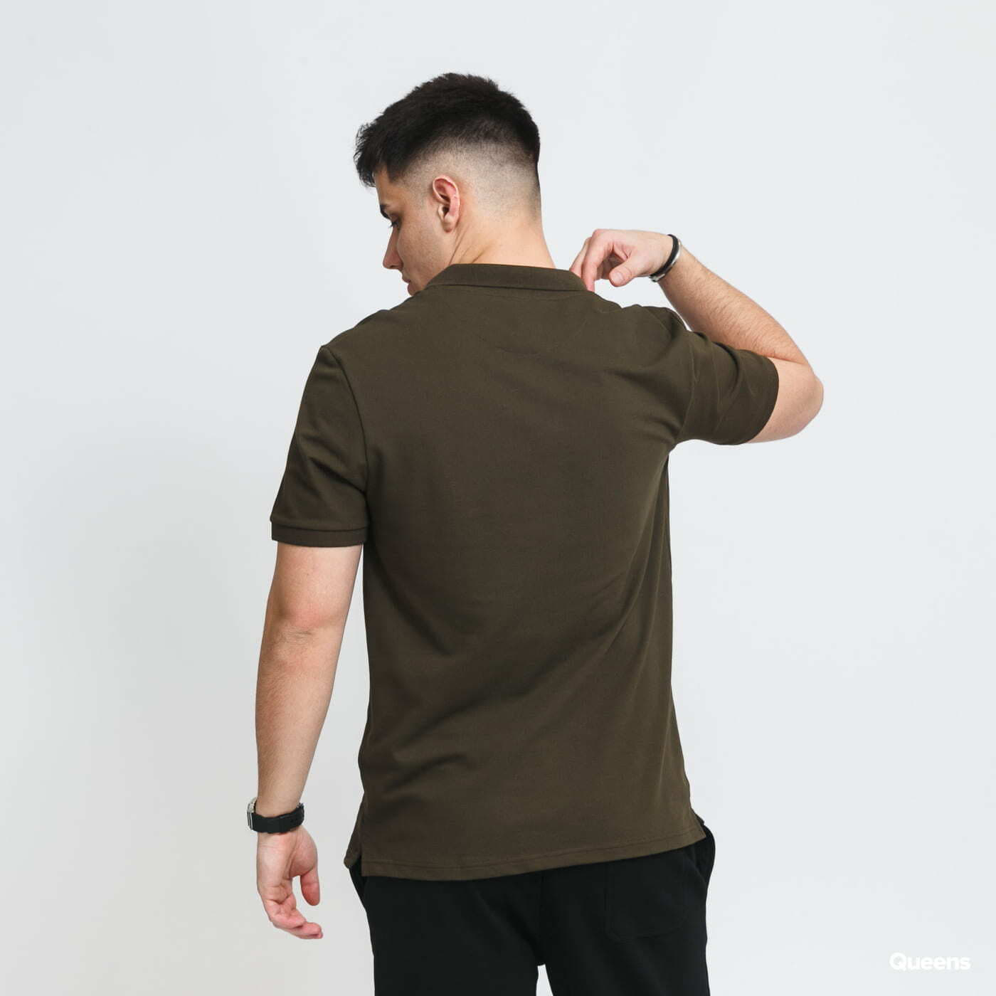 T-Shirts Lyle & Scott Plain Polo Shirt Dark Olive