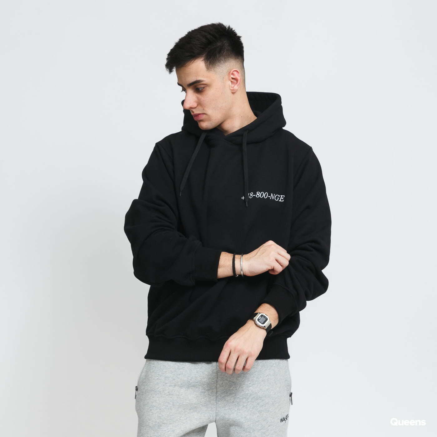 Mikiny Neige Call Me Hoodie Black