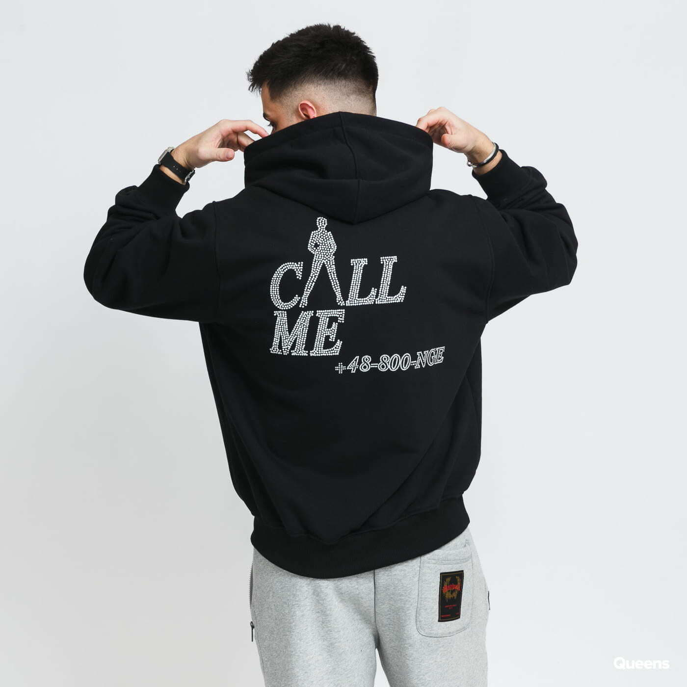 Mikiny Neige Call Me Hoodie Black