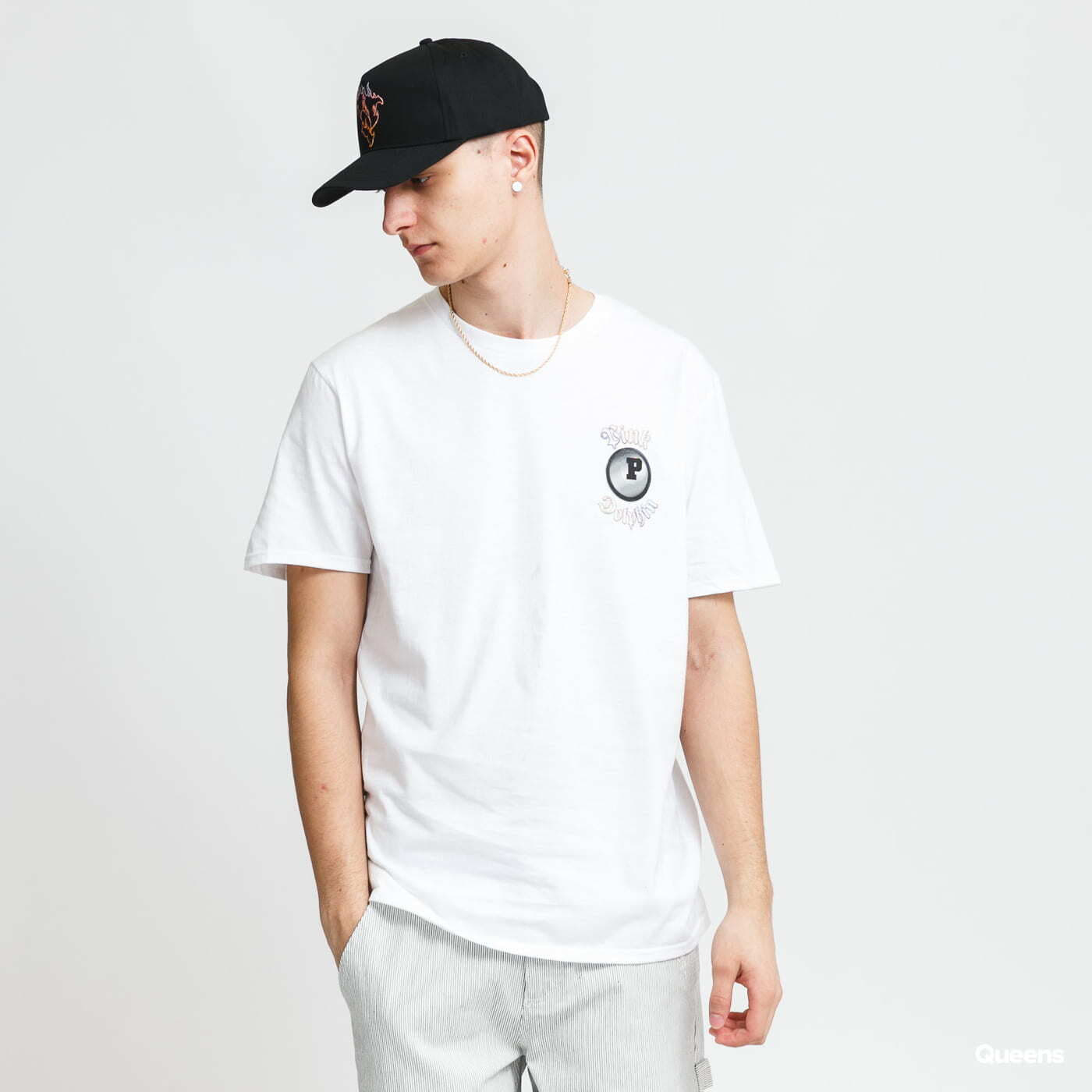 Tričká Pink Dolphin Chrome 8-Ball Ocean Tee White