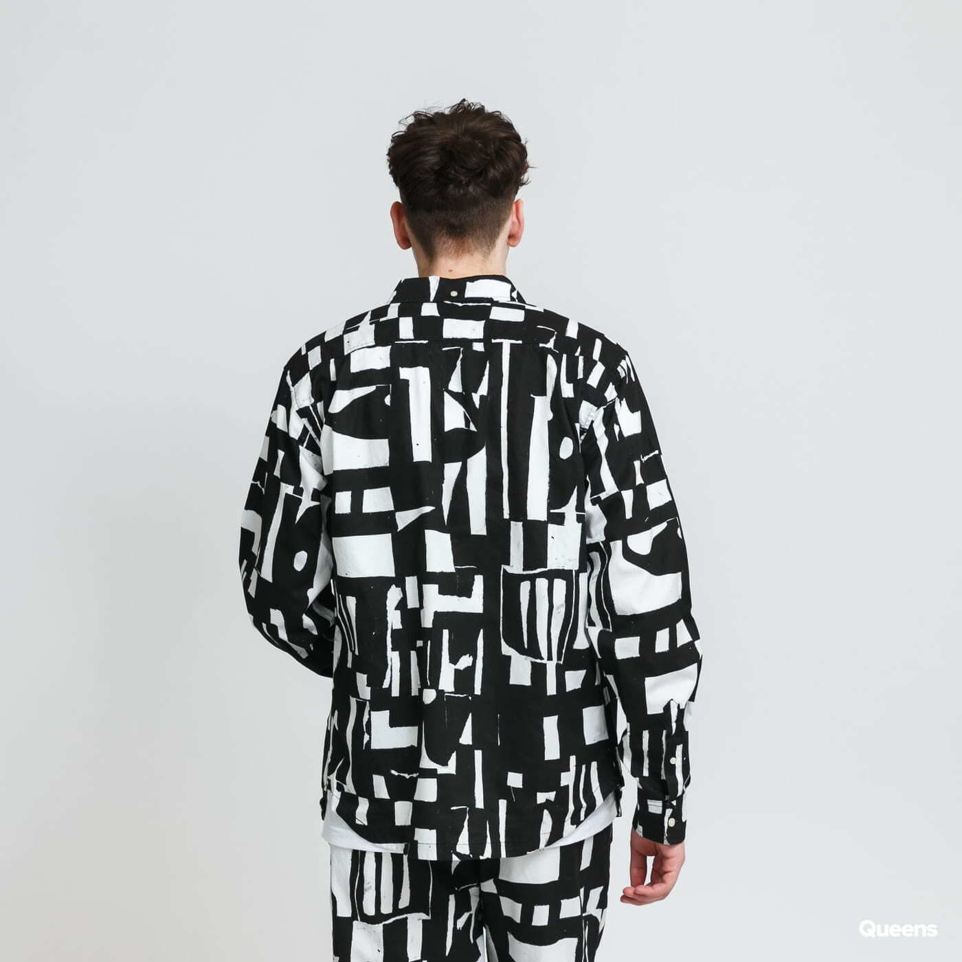 Košele The Quiet Life Ekta Long Sleeve Hemd Black/ White