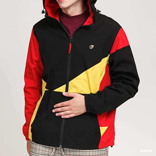Windbreakers The Hundreds Ignite Jacket Black Yellow Red Queens