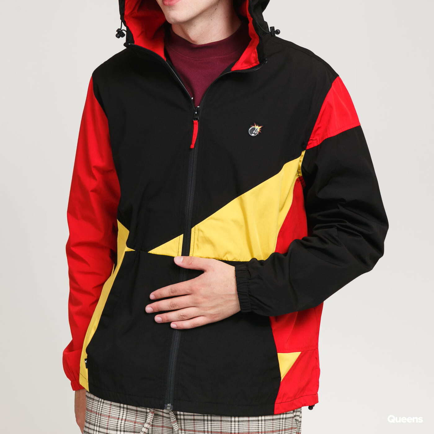 Coach Jackets The Hundreds Ignite Jacket Black/ Yellow/ Red