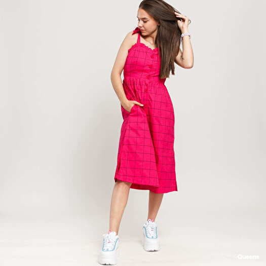 Rochie LAZY OAF Caged In Button Dress Pink/ Black