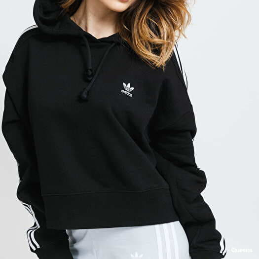 Hoodies and sweatshirts adidas Originals Short Hoodie Black | Queens