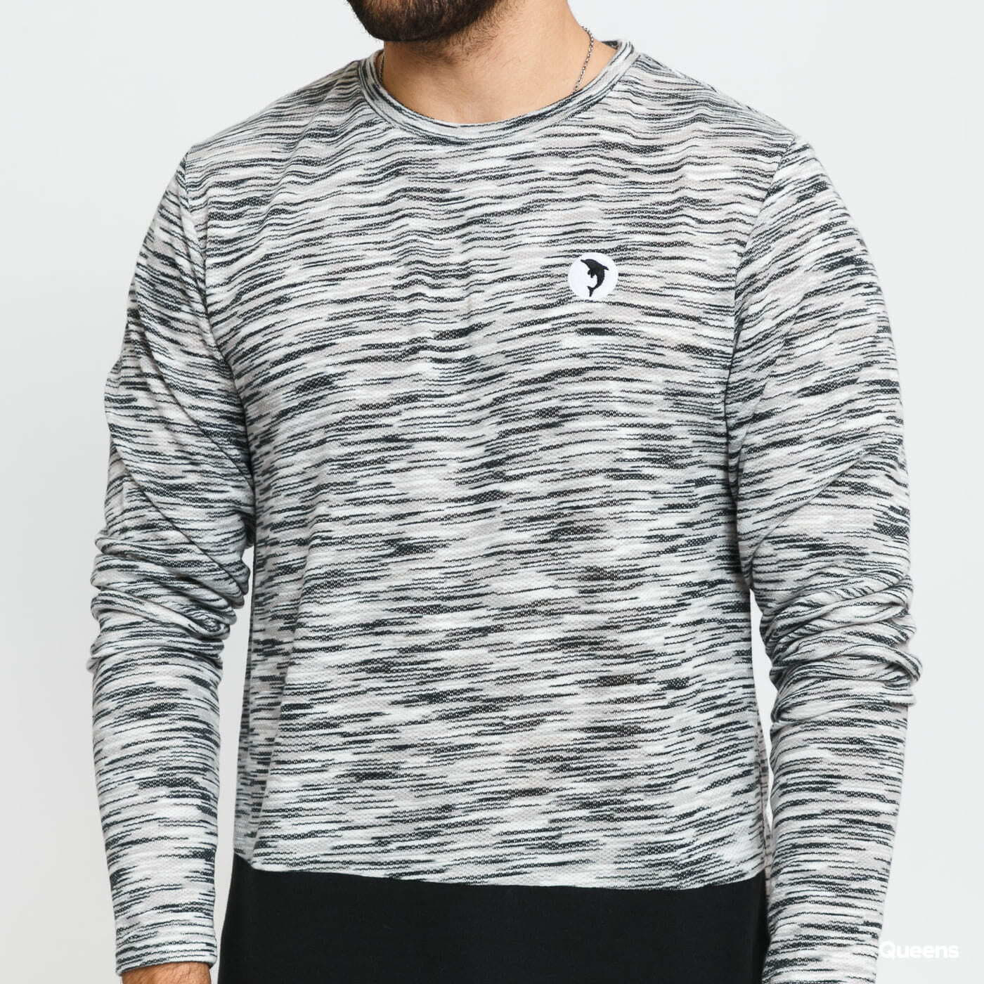 Hoodies and sweatshirts  Pink Dolphin Marble Weave Lightweight Sweater Grey/ White/ Black