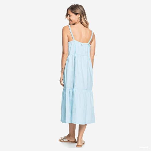 Roxy Waiting Line Tiered Midi Dress Blue | Queens