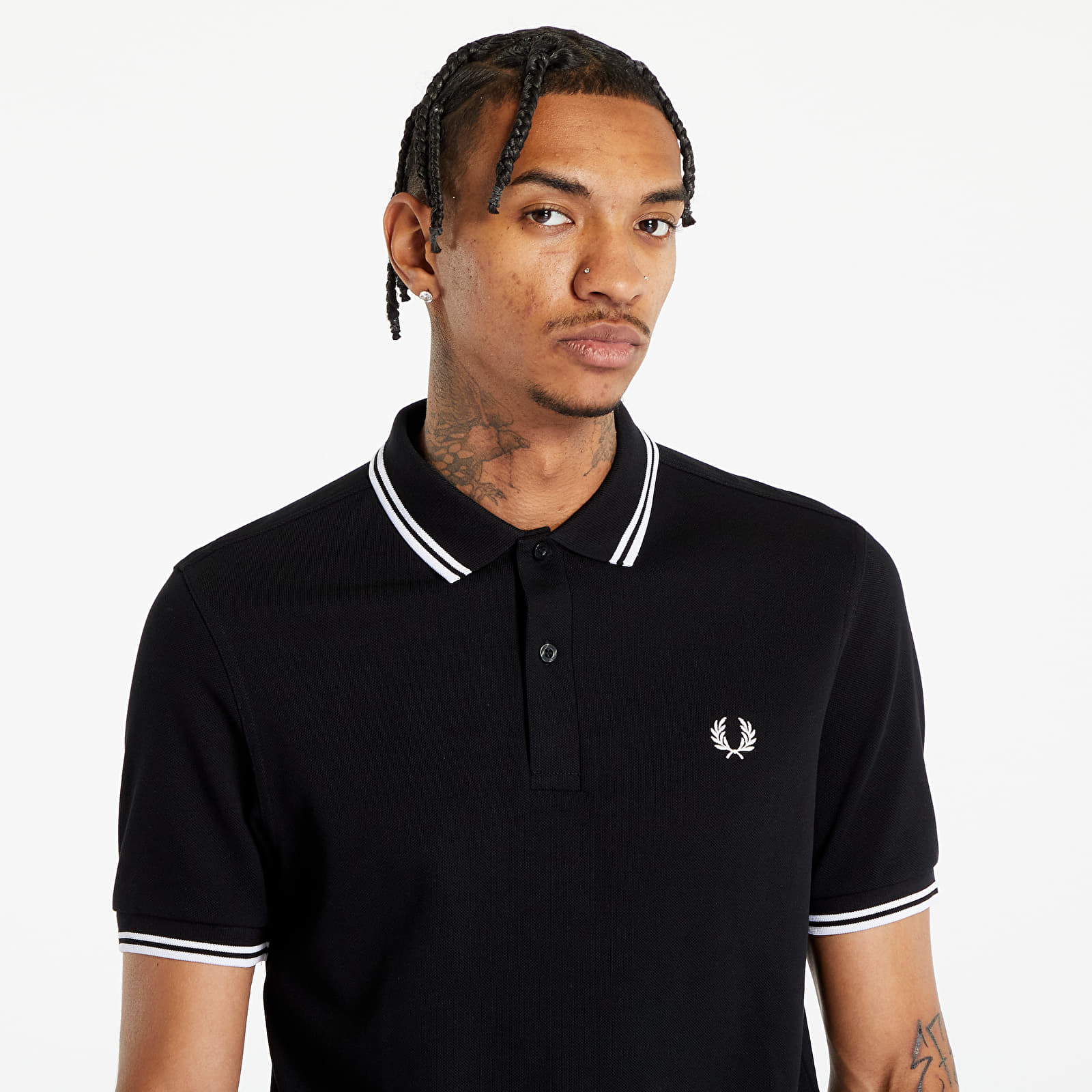 T-särgid FRED PERRY Twin Tipped Shirt Black