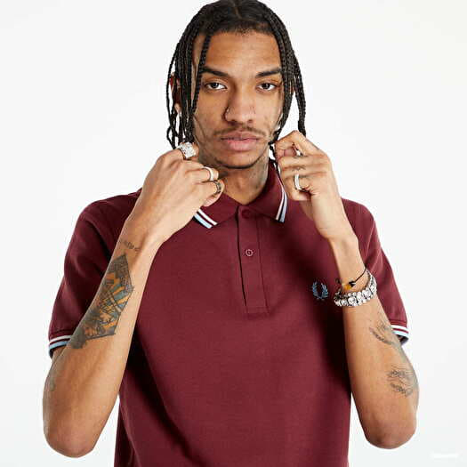 T shirts FRED PERRY Polo Shirt Maroon Queens