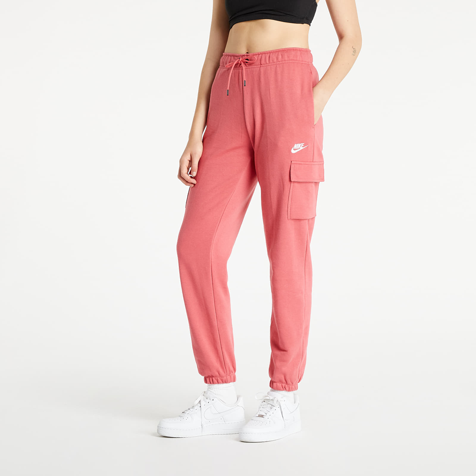Džínsy a nohavice Nike Sportswear Essential Fleece Mr Cargo Pant Dark Pink