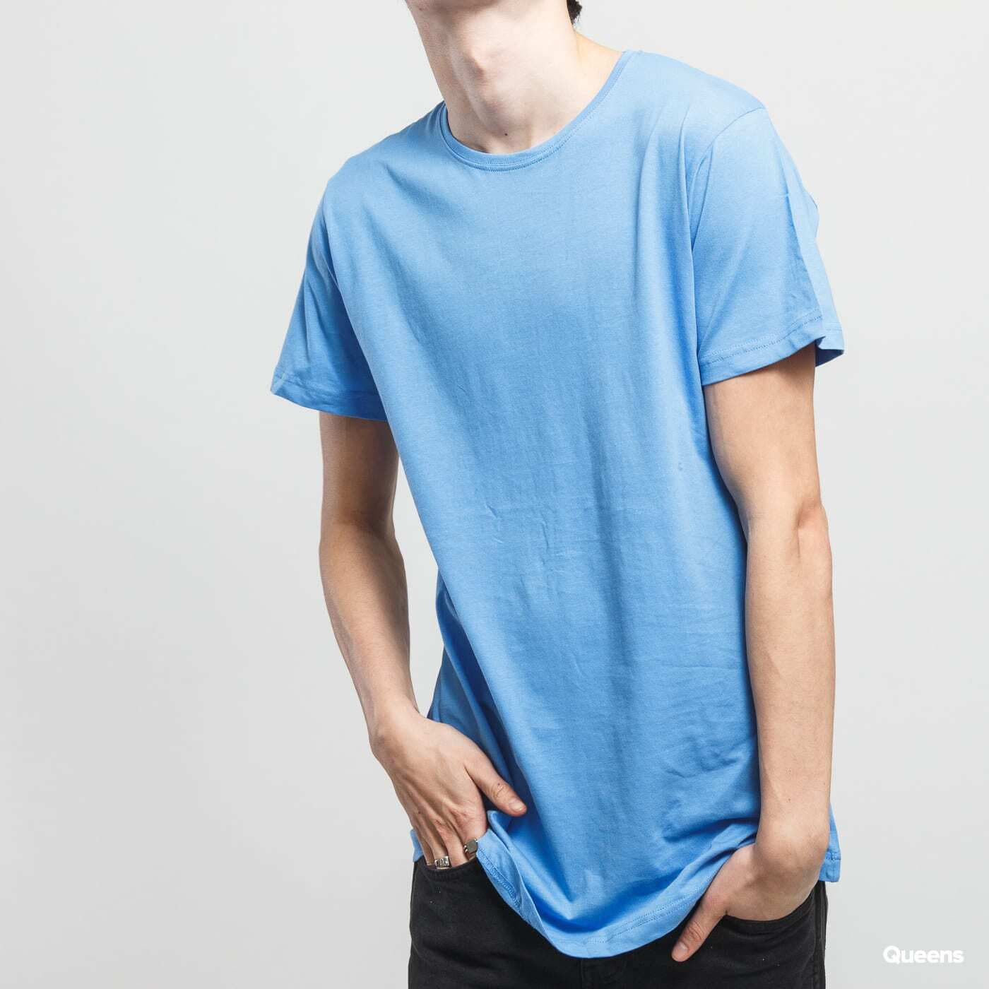 Tricouri Urban Classics Shaped Long Tee Blue