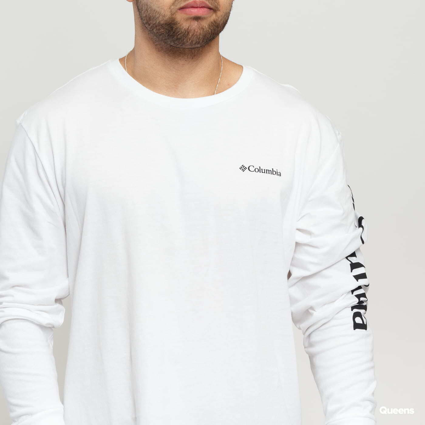 Majice Columbia North Cascades Mini Logo LS White