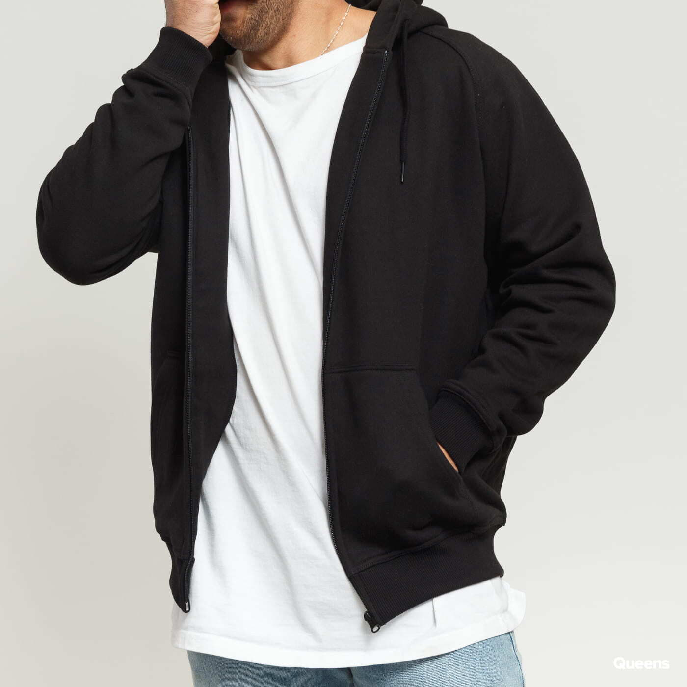 Hanorace Urban Classics Zip Hoody Black