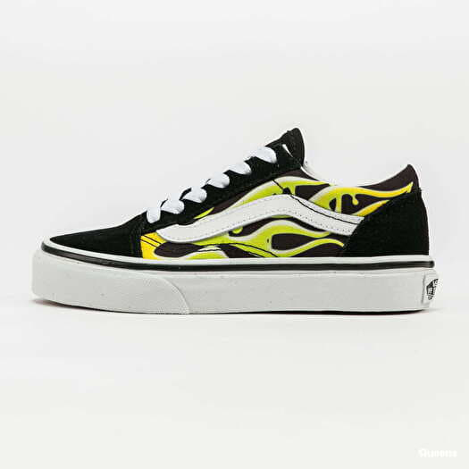 Black white and yellow vans best sale
