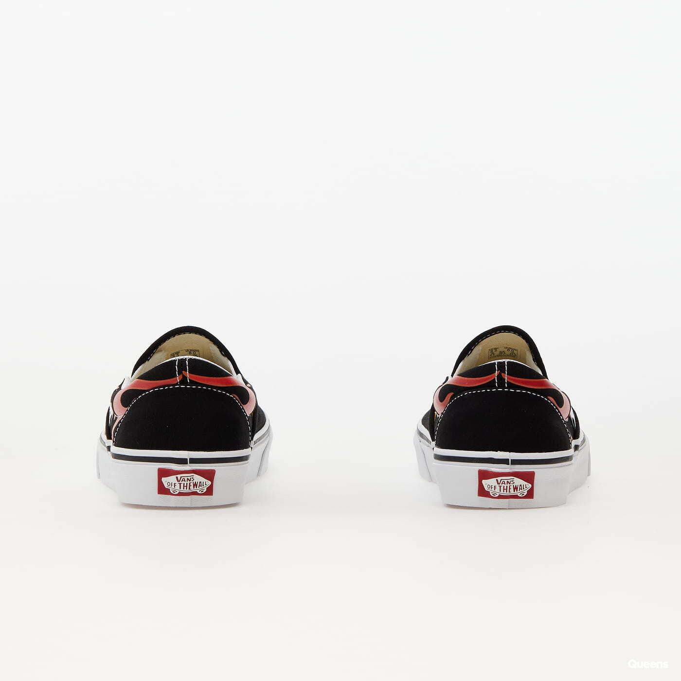 Slip on vans flame store