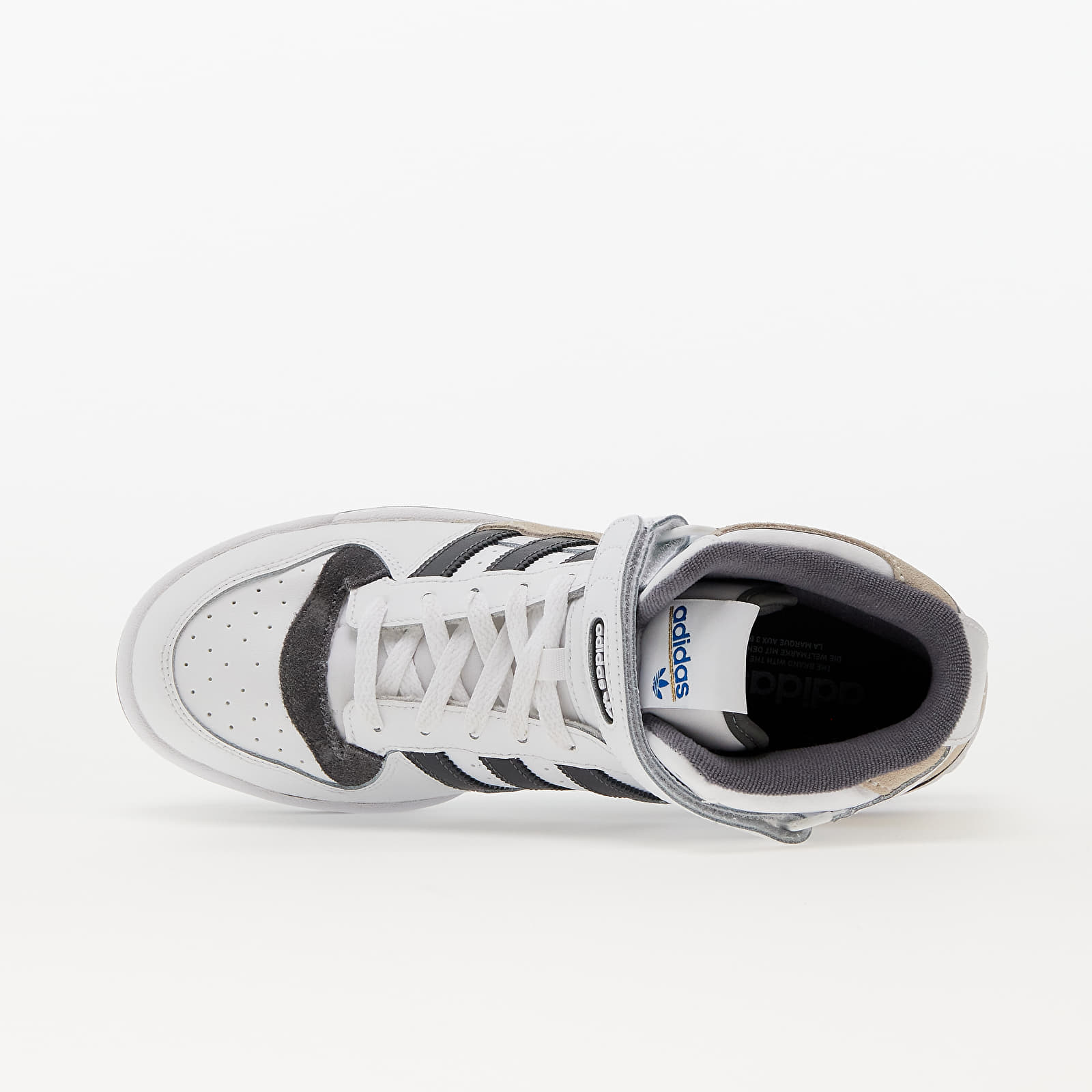 Încălțăminte și sneakerși pentru bărbați adidas Originals Forum Mid Ftw White/ Grey Five/ Gold Metalic