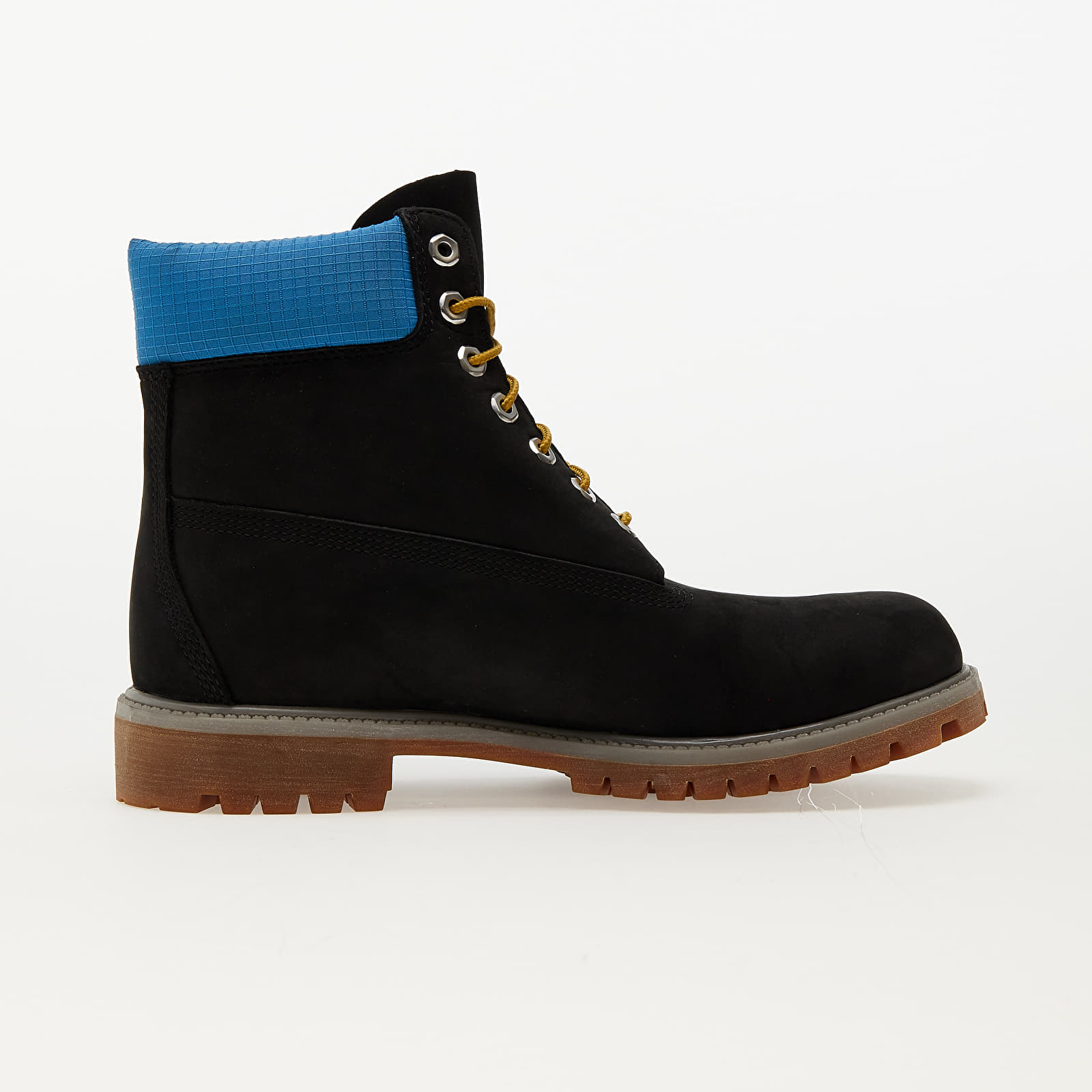 Black and blue timberland boots on sale