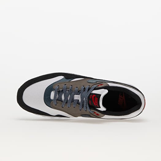 Turnschuhe und Schuhe fur Manner Nike Air Max 1 Premium White Slate Blue Black Soft Grey Queens