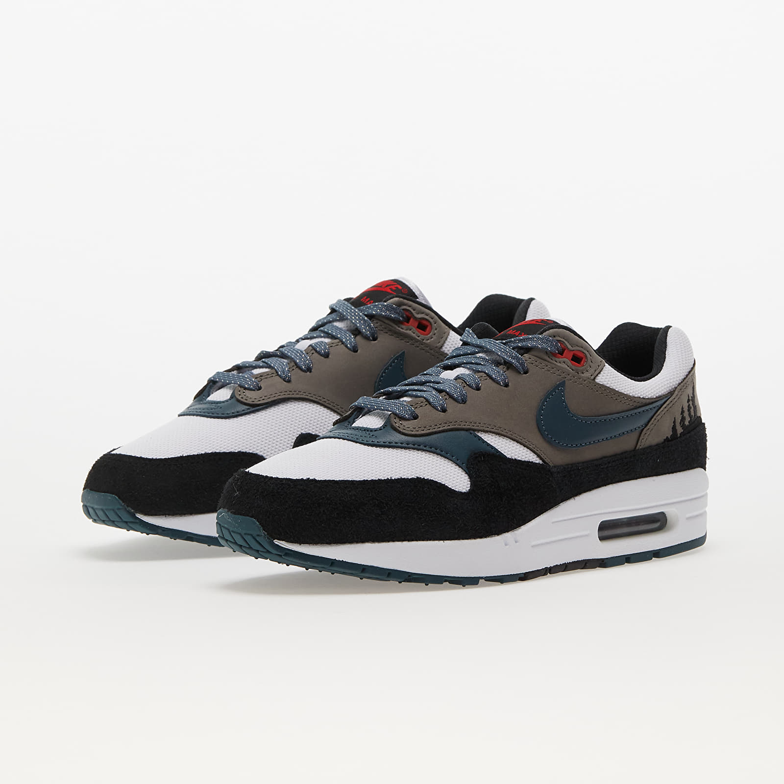 Turnschuhe und Schuhe fur Manner Nike Air Max 1 Premium White Slate Blue Black Soft Grey Queens
