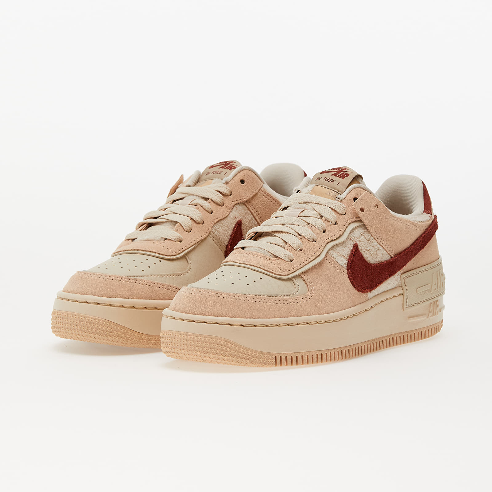 Baskets et chaussures pour femmes Nike W Air Force 1 Shadow Shimmer Mars Stone Sanddrift Pearl White Queens