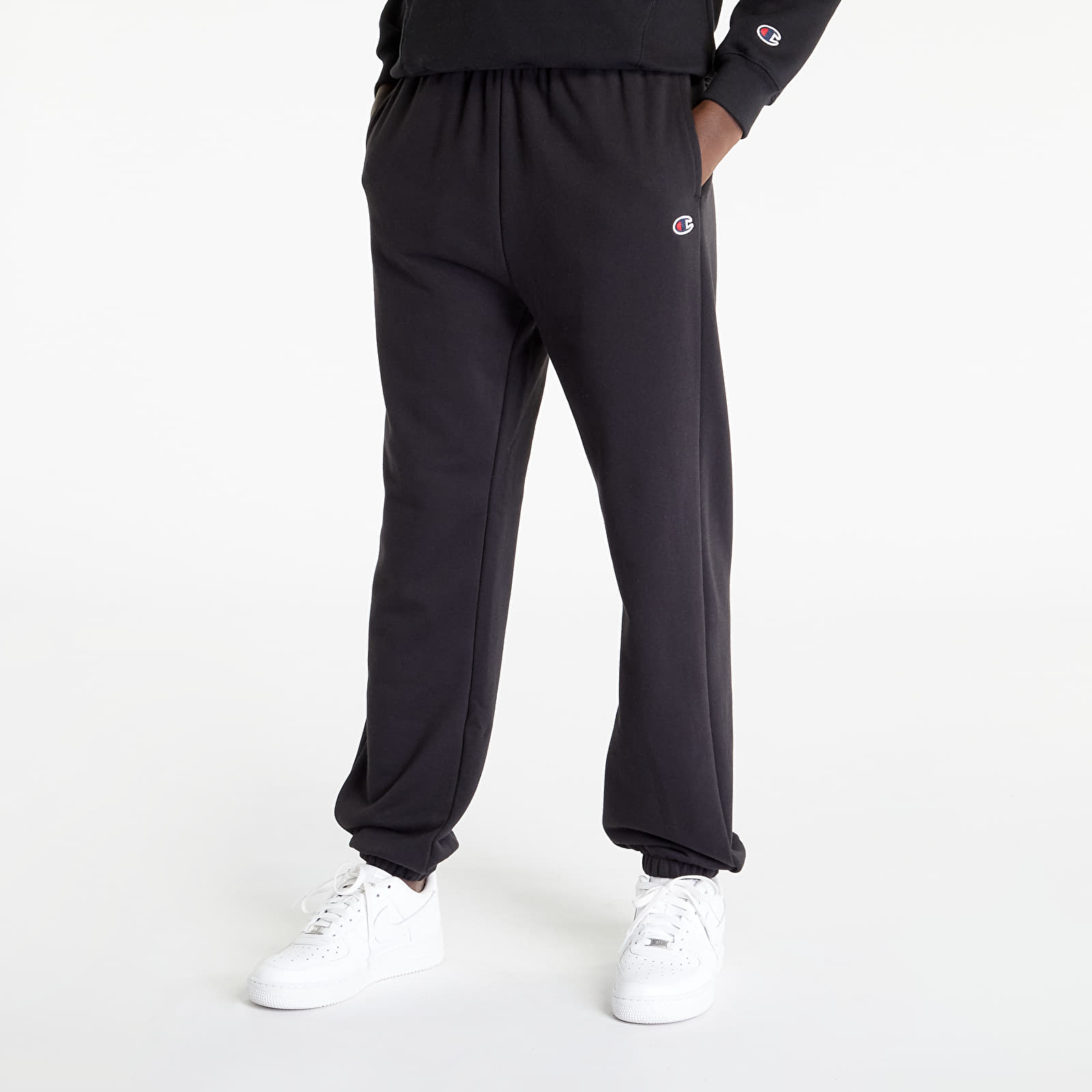 Jogger Pants Champion Elastic Cuff Pants Black | Queens
