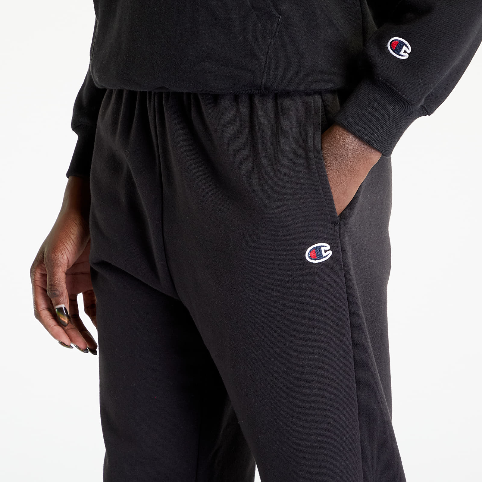 Black sweatpants champion top