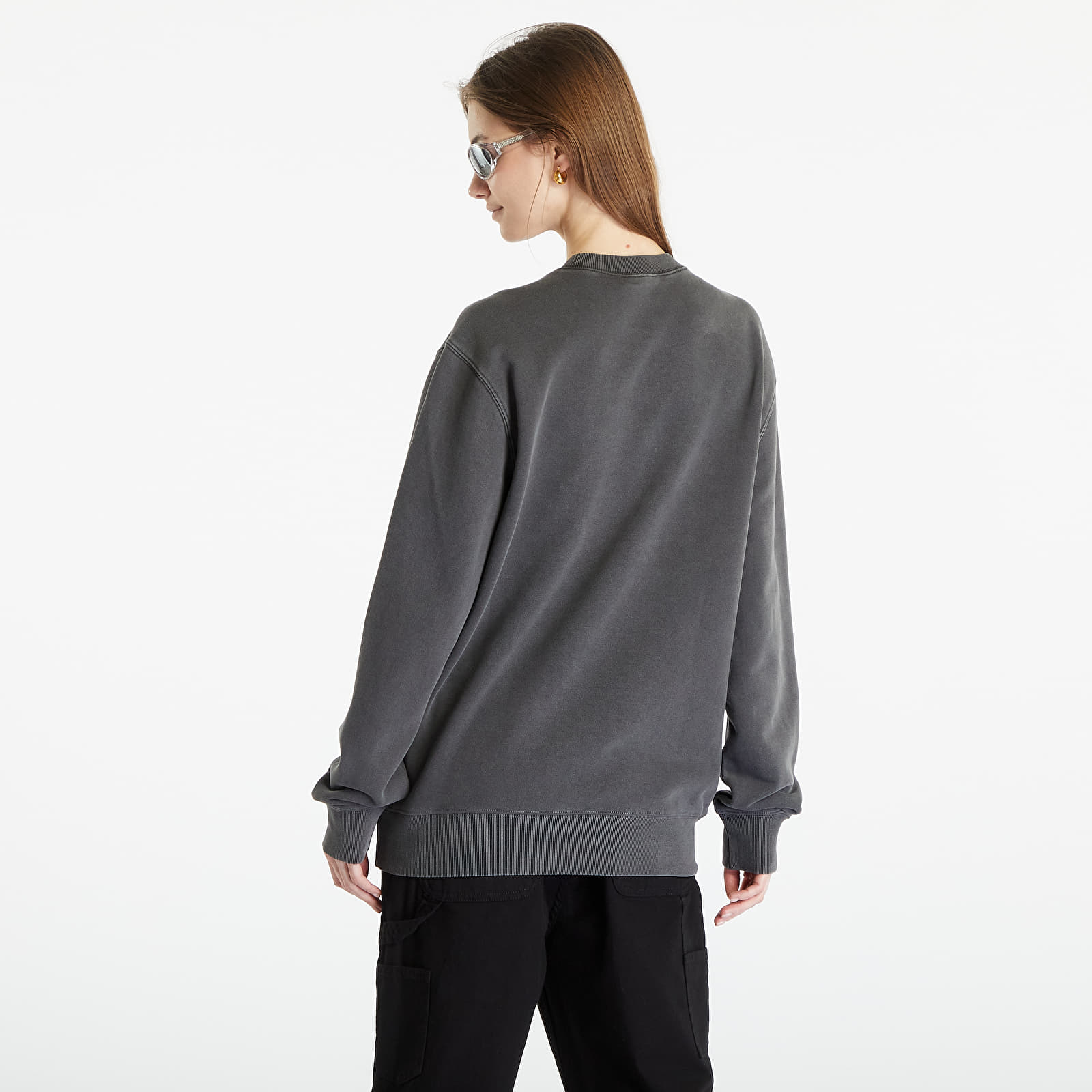 Hanorace Carhartt WIP Duster Sweatshirt UNISEX Black Garment Dyed