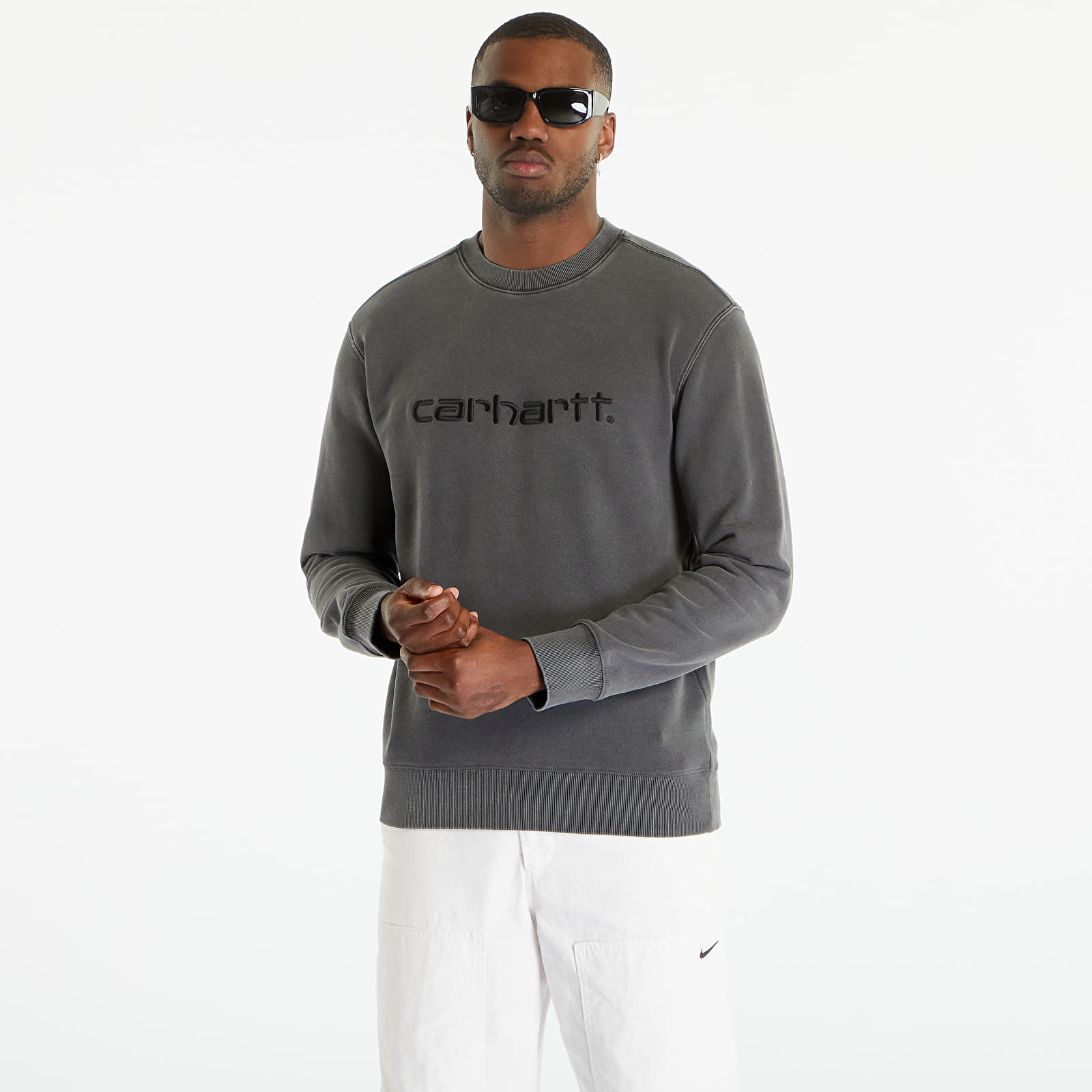 Hanorace Carhartt WIP Duster Sweatshirt UNISEX Black Garment Dyed