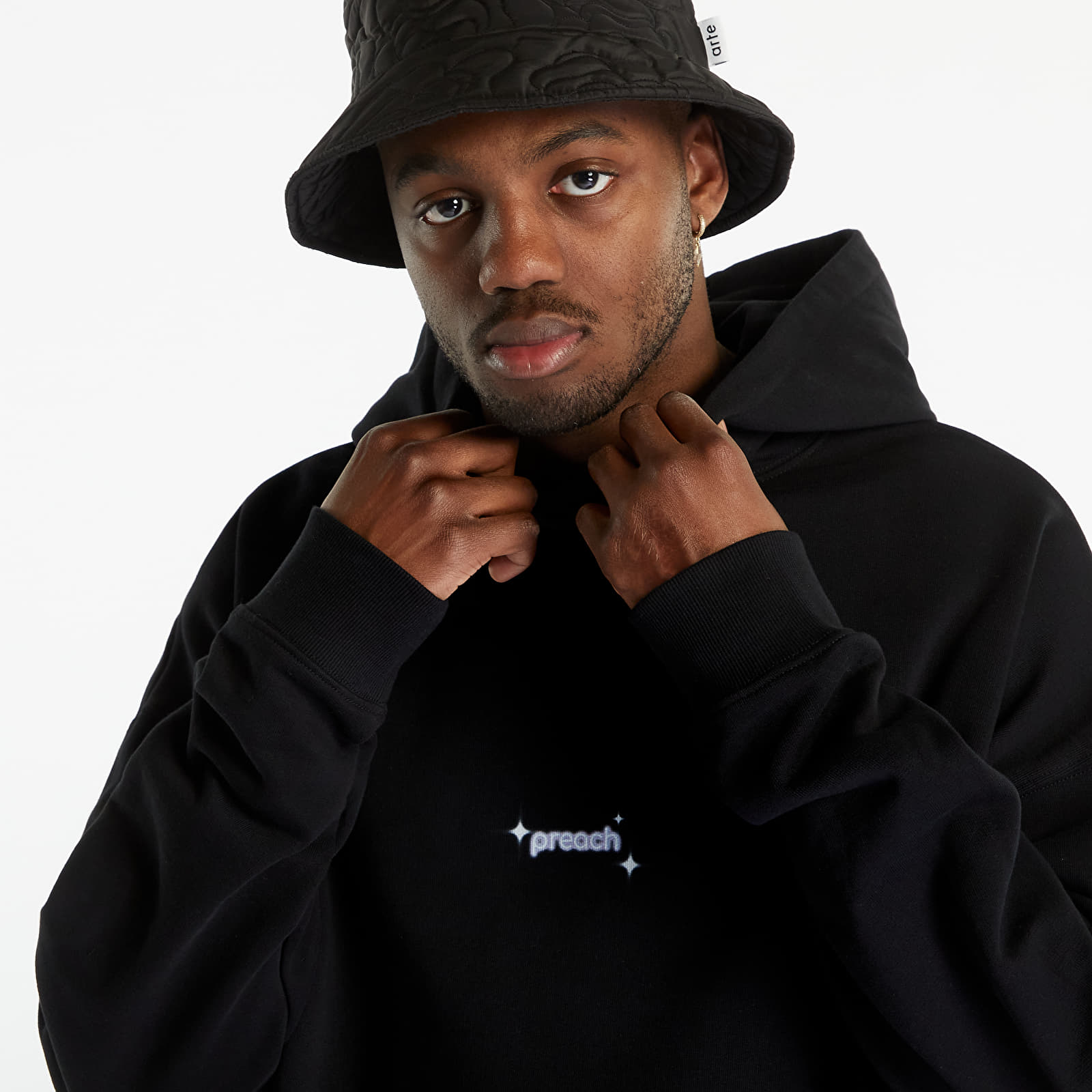 Hoodies and sweatshirts PREACH Oversized Saturn H GOTS Black