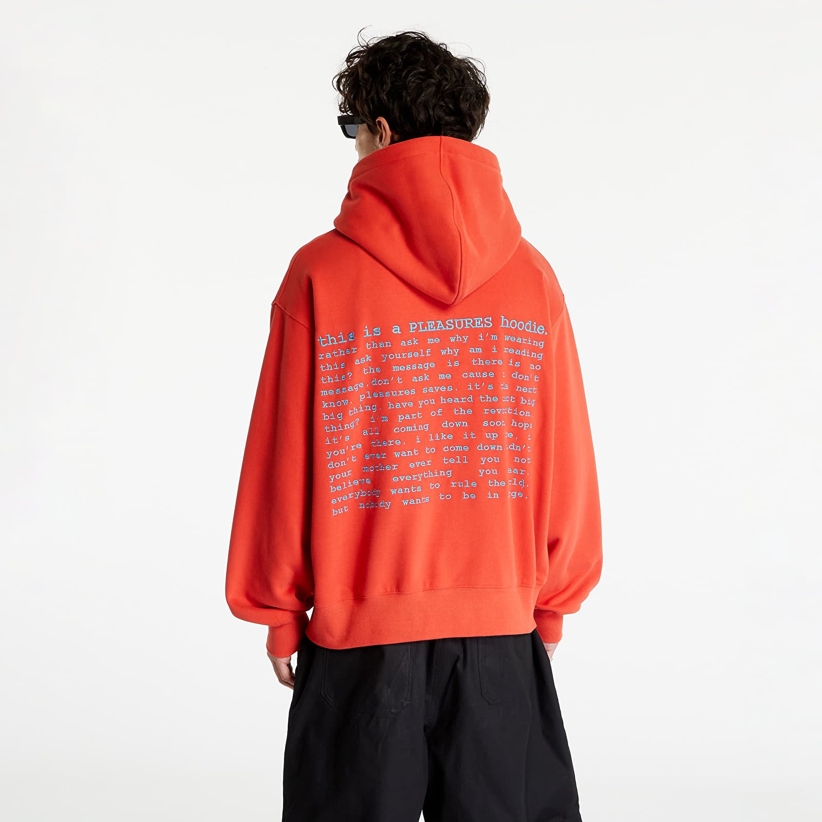 Mikinas ar kapuci un sporta krekli PLEASURES Evolution Zip Up Hoodie Red