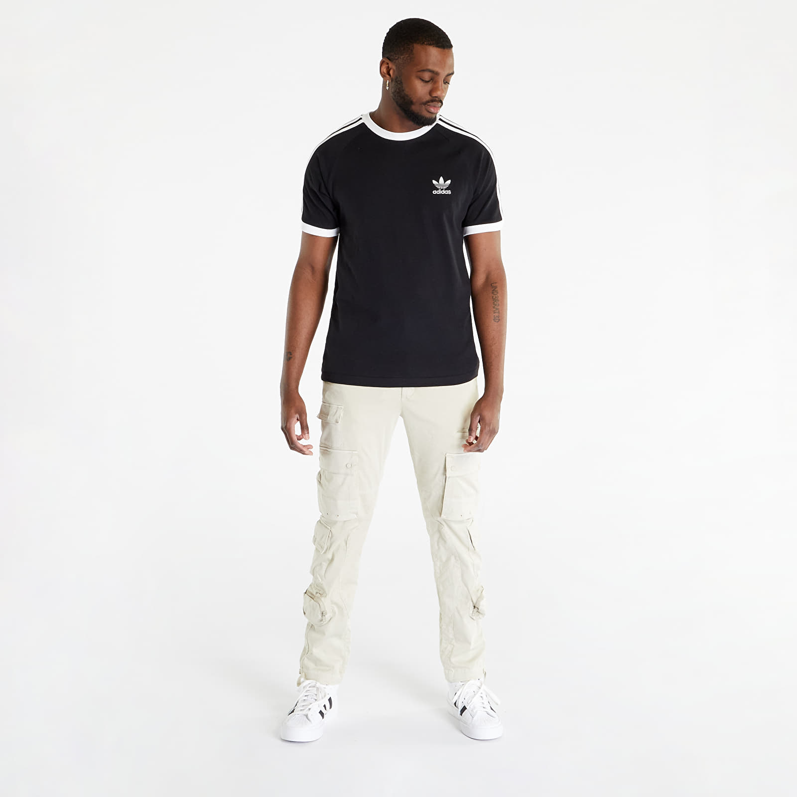 Tricouri adidas Originals 3-Stripes Short Sleeve Tee Black