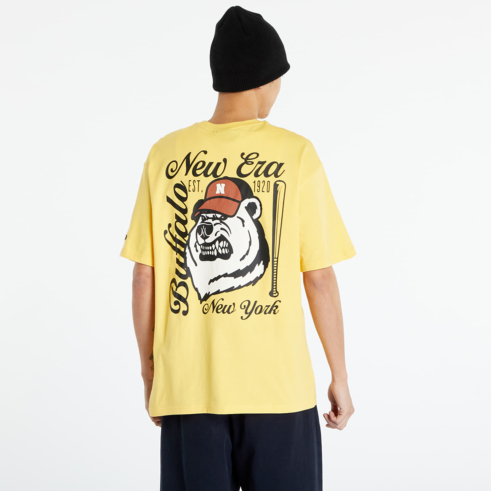 Trička New Era Heritage Bear Graphic Oversized T-Shirt Dark Yellow
